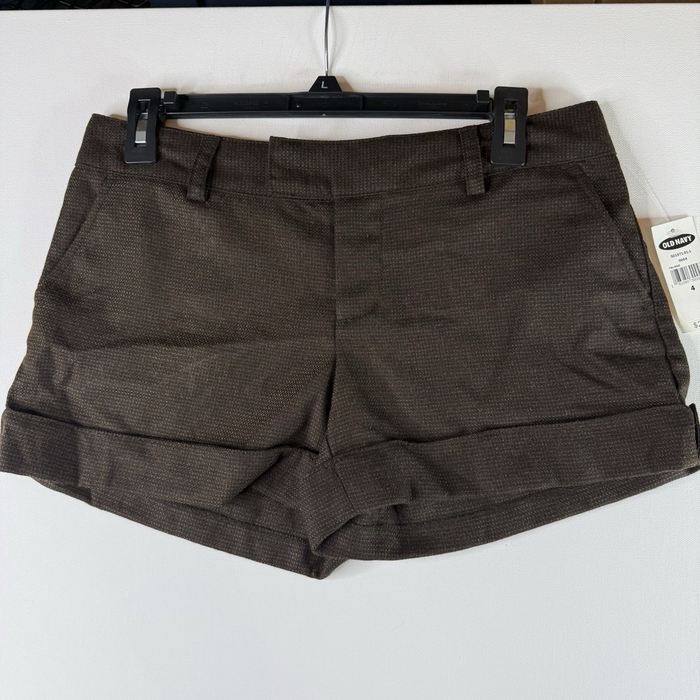 Old Navy Tweed  Brown Shorts Size 4 NWT